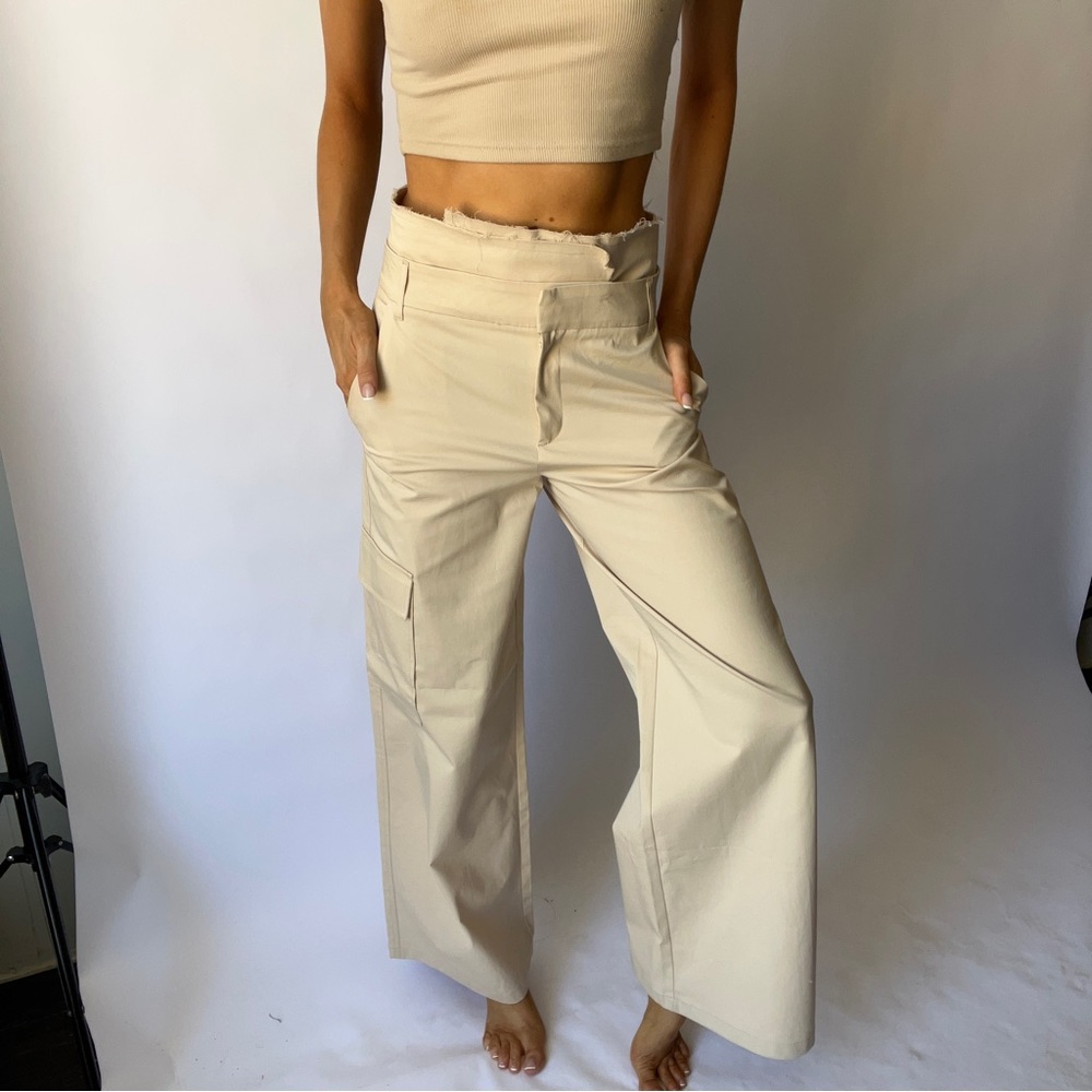 ZARA Tan Cargo Trousers (New with tags)